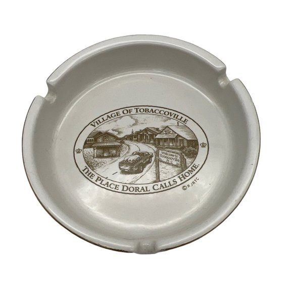 Village of Tobaccoville Ashtray The Place Doral Calls Home RJ Reynolds Vintage - Picture 1 of 4